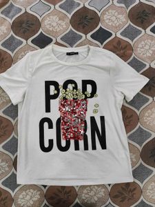 Shein Popcorn Graphic Tee