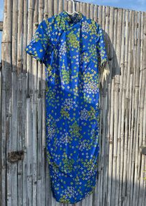 Blue Cheongsam Dress