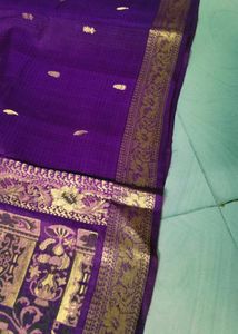 Dark Purple Colour Pure Kanchipattu Saree