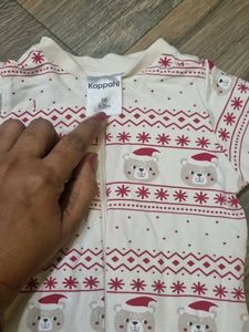 Cute Bear Print Romper christmas