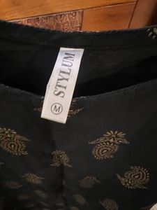 Black Printed kurti with Pants