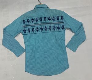 Boys’ Shirt – Cyan Color (Size L) Chest 38