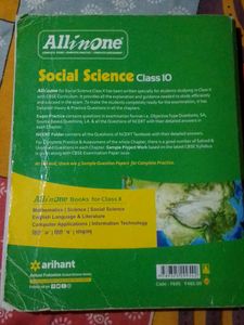 Arihant All In One Social Science Class 10 CBSE 2021-22