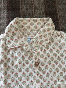 Kids Floral Print Short Sleeve Shirt