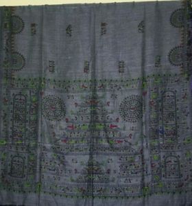 Grey Colour Pure Handloom Saree
