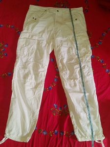 White cargo pants