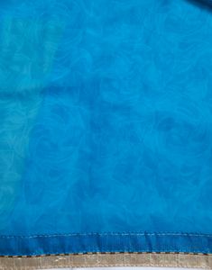 Blue Embroidery Work Saree with Blouse
