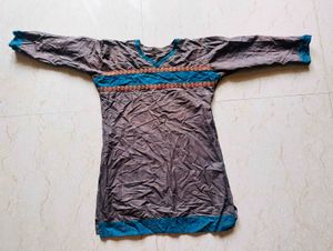 Grey Colour Regular Kurthi