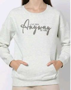 Typographic Print Round-Neck Sweatshirt