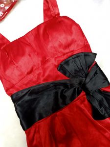 💅Red Party Dress with Bow💅