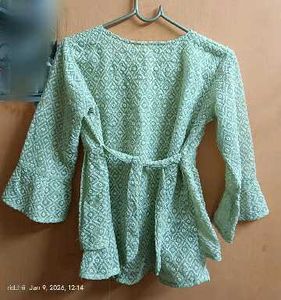 Embroidered Peplum Top