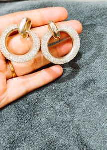 Sparkling Circle Earrings