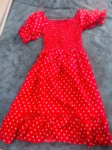 Red Polka Dot Mini Dress