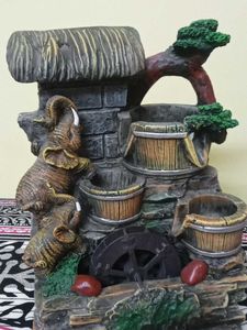 Resin  Fountain with Elephant Accent