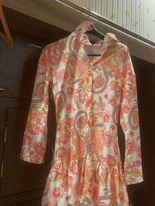 Floral Paisley Print Mini Dress