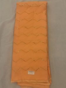 New Light Orange Chiffon Saree