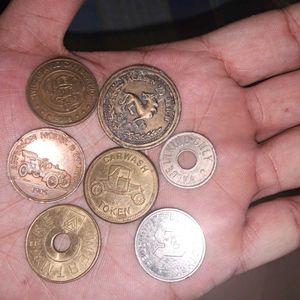 Collection Of 7 Rare Worldwide Tokens