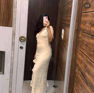 Elegant Cream Maxi Dress