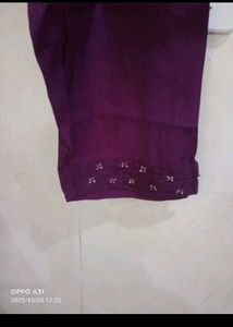 Elegant Purple Kurta Set with organza dupatta