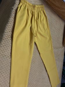 Yellow High-Waisted Trousers