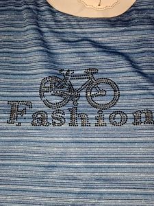 Blue Striped Fashion Top