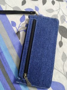 Denim Wristlet Wallet | Everyday Pouch
