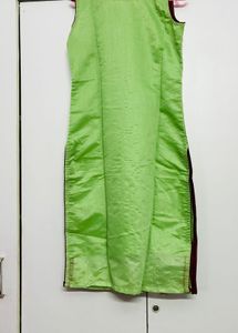 Green Embroidered Kurta