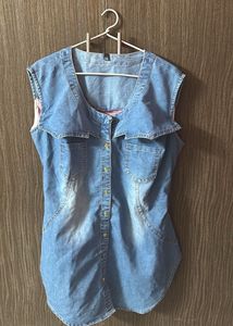 Denim Sleeveless Top