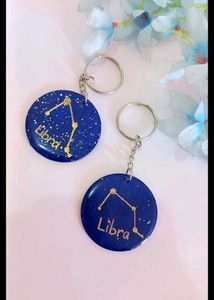 Custom Zodiac Sign Keychain
