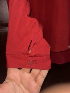 Red Long Sleeve Top
