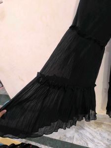 Black sharara with jacket.