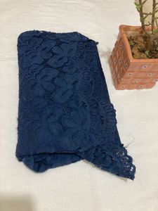 Net Navy Blue Short Dress