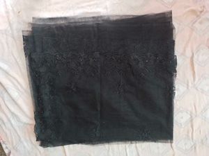 Elegant Black Net saree