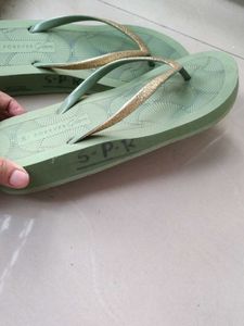 forever glam  Green Flip Flops