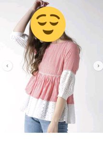 LA Zoire Peplum Top Size M