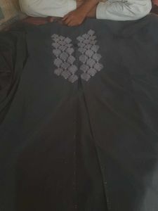 Grey Color Abaya With Duptta