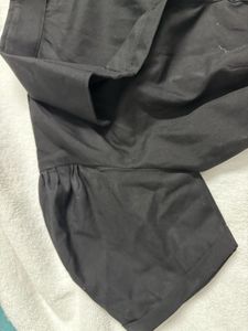 Black Embroidered Puff Sleeve Top