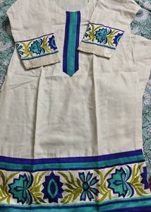 White Tunic with Floral Embroidery