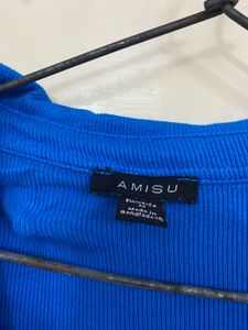 Blue V-Neck Top