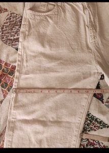 Beige Straight Leg Pants