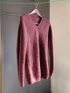 long hand wowen pure wool sweater
