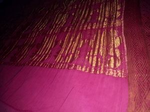 Carpe Silk With Golden Work