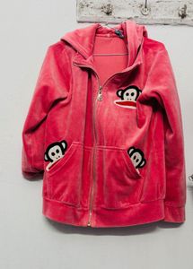 Paul Frank Velour Zip-Up Hoodie