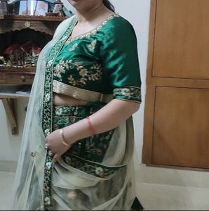 Green Embroidered Lehenga Choli