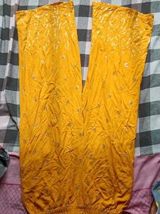 Embroidered Yellow Palazzo Pants