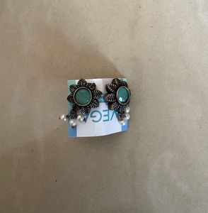 Boho Turquoise Flower Earrings