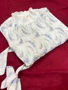 Floral Print High Neck Top