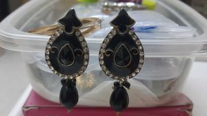 Black Drop Earrings