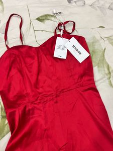 Red Satin Dress