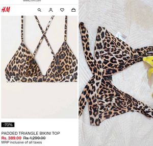 Leopard Print Bikini Top With Penty